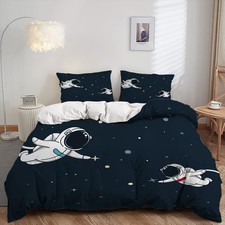 Astronaut Duvet Cover Set,Space Astronaut Bedding Set for Kids Boys,Rocket Sh...