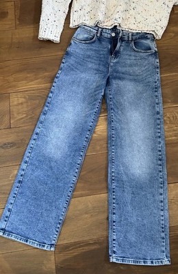 Damen high waist Jeans Hose Schlaghose gr. S  27 / 30 Baggy  NOISY MAY Demin Neu