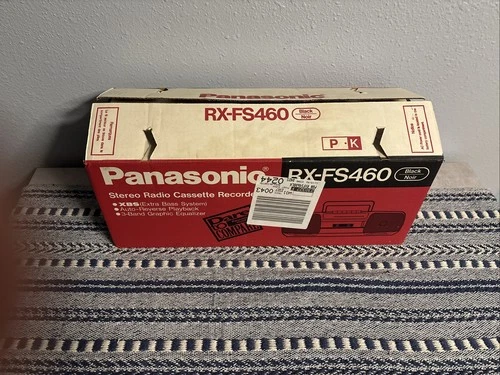 Panasonic RX-FS410 AM FM Radio With Cassette Radio BLACK NOIR New Open box