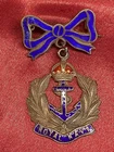 WW1/2 Silver Enamel RN Royal Navy sweetheart Brooch w/pin fixing KC