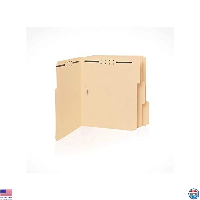 Carpetas de sujeción reforzadas con grapas, Manila, tamaño letra, 50 unidades - duraderas Foto 3 de 4