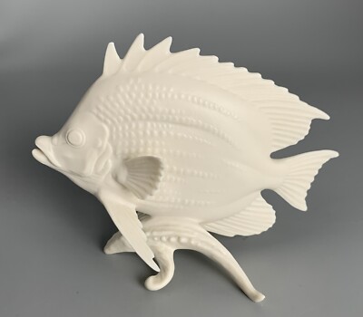 Biscuit Porzellan Figur Fisch; Hutschenreuther; Design Granget; L12cm,B6cm,H10cm