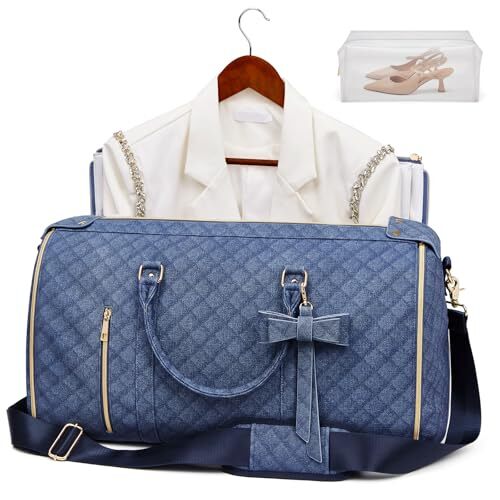 Kleidersäcke für Reisen, wandelbare Anzugreisetasche für Damen, dunkelblau - Bild 2 von 6