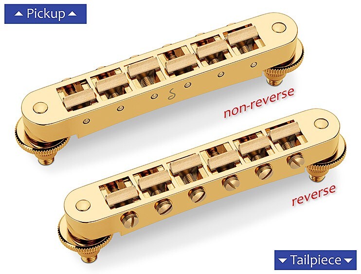 Schaller GTM Tunamatic Bridge Reverse Gold M5 (optional M8, or M4)