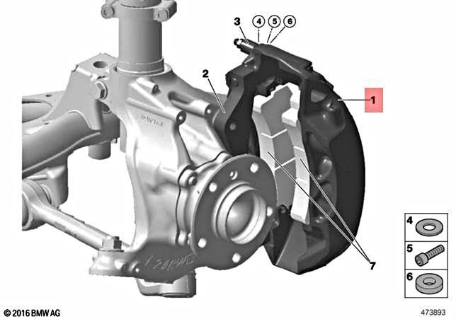 Genuine BMW MOS M235i Racing Coupe BRAKE CALIPER LEFT SPEC 2016 