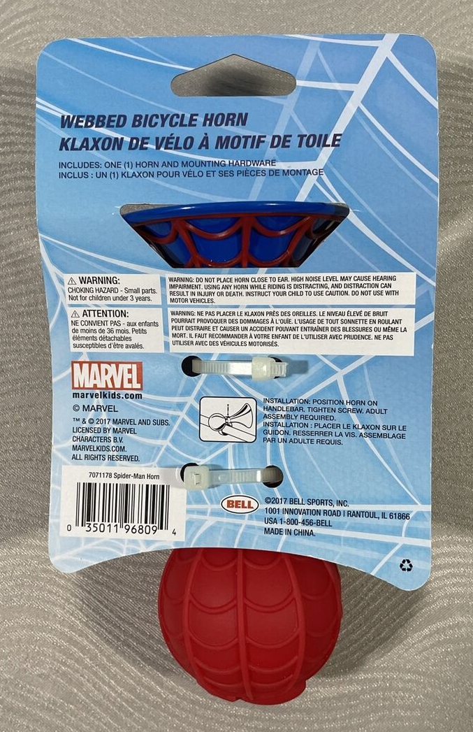 Marvel SpiderMan bed Bicycle Horn eBay
