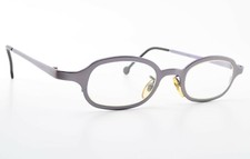 L.A. EYEWORKS Glasses Frame Model CHOPS 415 Gray Purple Oval Vintage 1998 LAE