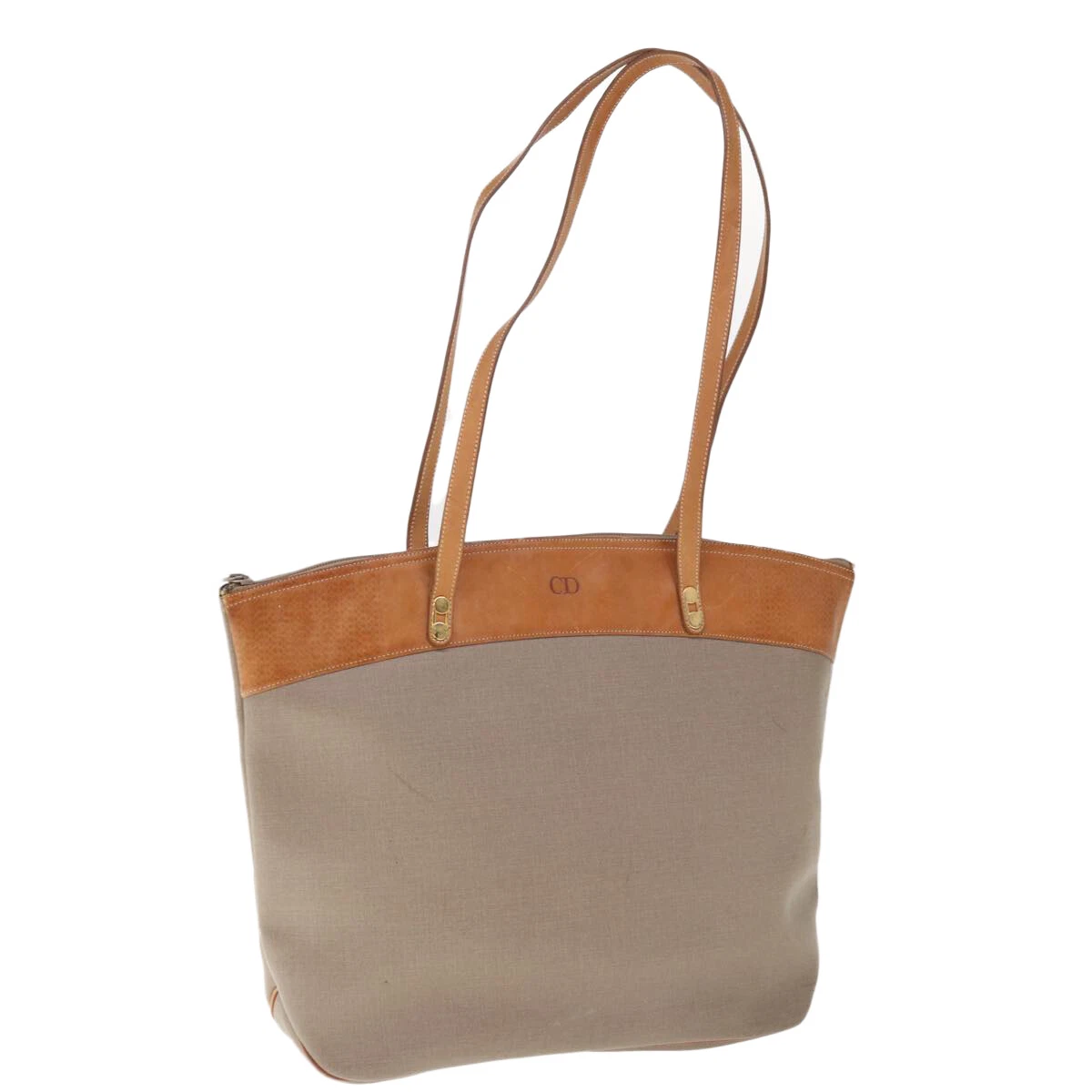 Sac fourre tout gris toile Dior CD authentique