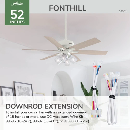 Hunter 52 inch Fonthill ENERGY STAR® HunterExpress Fresh White Ceiling Fan - Picture 9 of 19