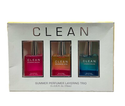Clean Summer perfumer Layering Trio Eau de Parfum 3x0.5 oz/15ML