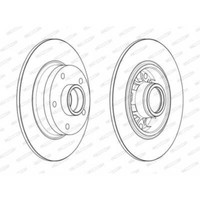 Ferodo 2X Bremsscheibe Hinten Ø260 Mm Voll FüR Renault Megane III SchräGheck