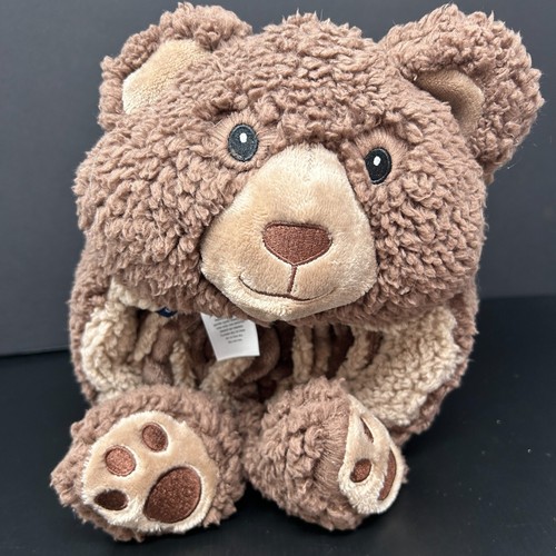 Berkshire Cuddly Buddies Brown Bear Pillow Pet with Blanket Tan Sherpa