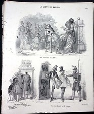 Lithograph The Magic Lantern No. 37 The Tuileries Garden By Ch Vernier
