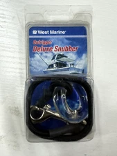 Tigress West Marine Outrigger Deluxe Snubber Black with Glass Ring & NP Snap