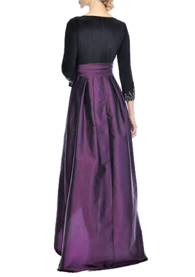Adrianna Papell Jersey Taffeta Dress/Gown `Blck/Red Wine` Size 4 | eBay