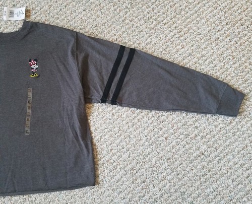 Disney Minnie Mouse Youth Girls Junior Gray Sweatshirt Youth Size XL - Picture 3 of 12