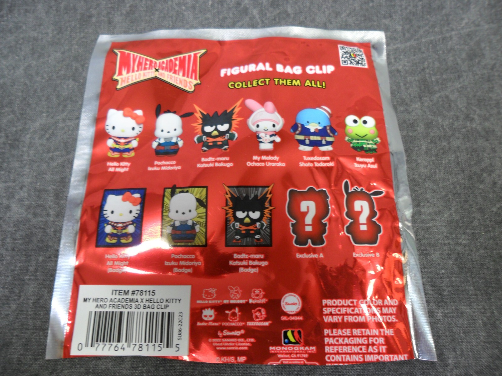 Hello Kitty x MHA NEW * BadtzMaru Katsuki Clip * My Hero Academia Blind Bag eBay