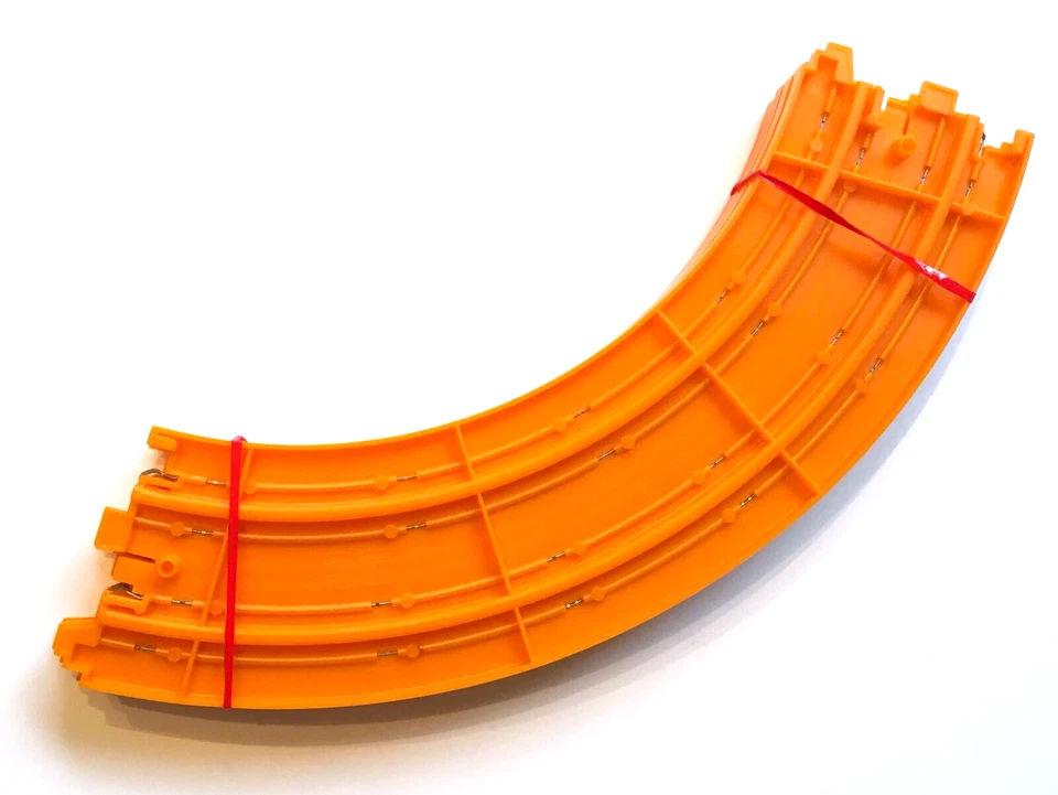 Auto World 4x NEW 9" Radius, 1/4 Curve, Hot Wheels Orange, Ho Slot Car Track NEW - Image 4 of 4