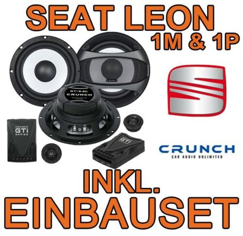 Seat Leon 1M & 1P - Crunch GTI LAUTSPRECHER BOXEN SET 2-WEGE  FRONT-HECK   NEU - Afbeelding 1 van 1