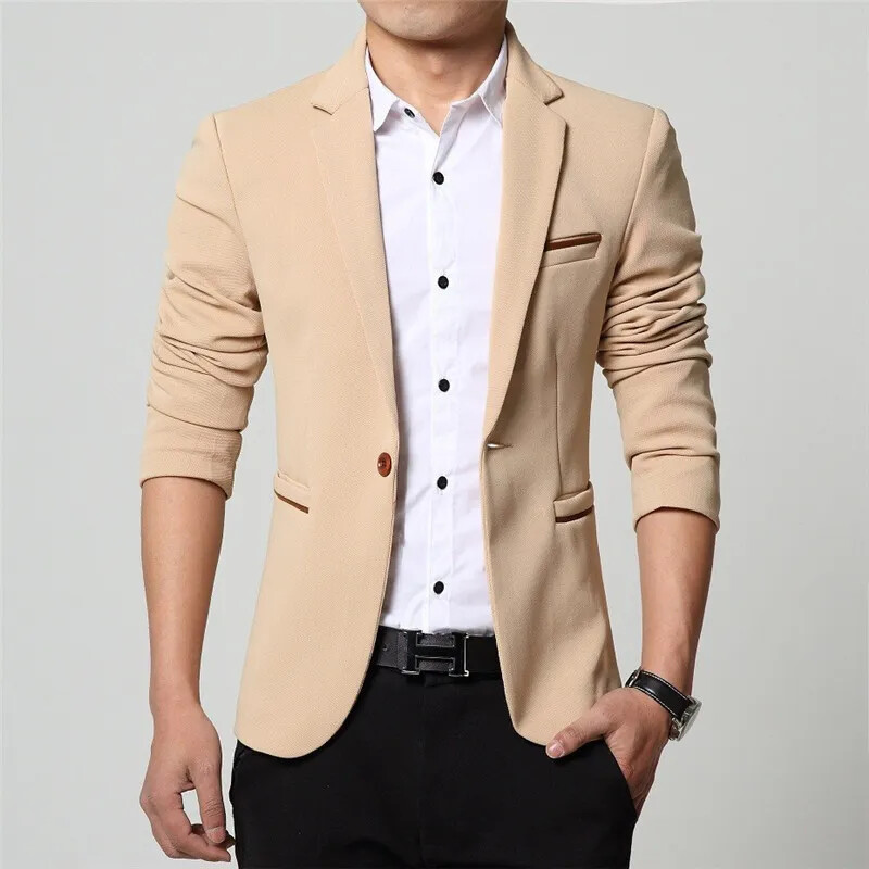 jacket dress for mens Men's Casual BLUE center vent Men Suit Jacket Black Blue