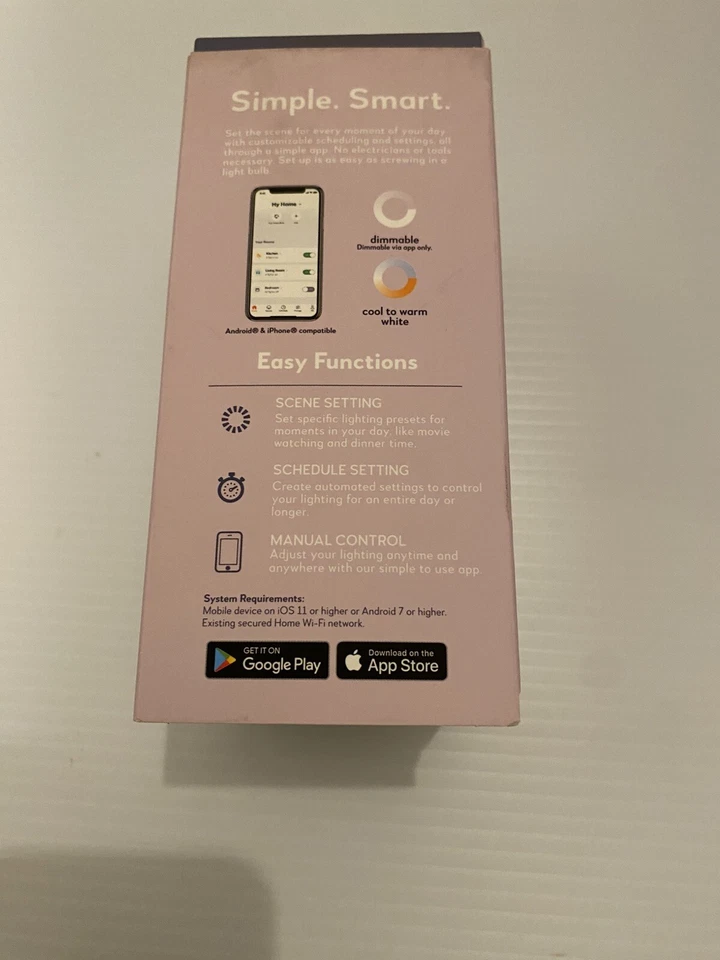 Bulbrite Solana 60 Watt Equivalent A19 Smart WiFi Connected 90CRI LED Light - Image 2 of 4