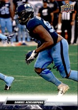 Samuel Acheampong Signed 2023 Upper Deck CFL Football card Toronto Argonauts