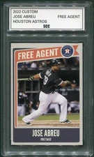 Custom 2022 Jose Abreu Houston Astros Free Agent Baseball Card
