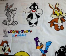 1994 Warner Brothers Looney Tunes Lovables Fabric Panel Applique 36" x 46"