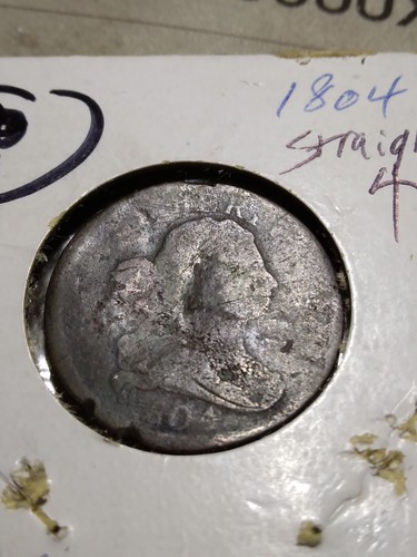 1804 Draped Bust Half Cent No Stems Bent