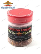 CAROLINA REAPER PEPPER FLAKES - WORLDS HOTTEST CHILE - Super Hot - 1/2oz / 14.2g