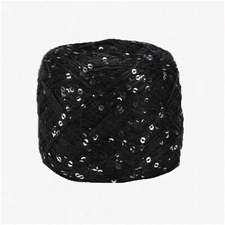 Enchanting Midnight Shimmer Yarn - Sparkling Sequin Thread for Fantasy Accessori