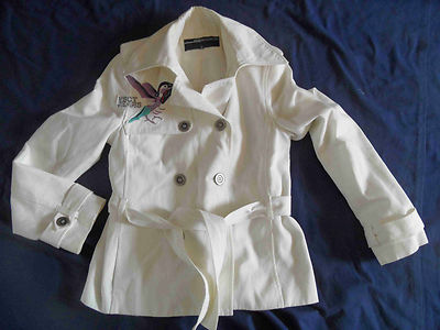 VSCT Jeans2befree tolle weiße Kurzjacke Trenchcoat Gr. S  NEUw. 09-12