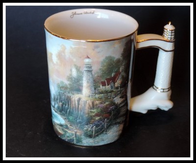 Thomas Kincade Lighthouse Mug Seaside Inspiration Light of the Peace. Excellent