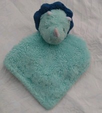 Parents Choice Blue Triceratops Dinosaur Satin Dinosaur Back Lovey Plush Baby