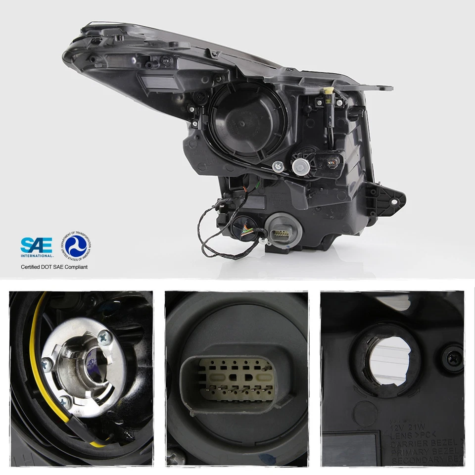 Faros proyectores halógenos cromados izquierda+derecha para Cadillac ATS 2013-2018 sedán Foto 2 de 4