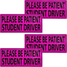New Driver Car Magnet 4 PCS, Reflective Reusable Movable S Color: Black/Purple