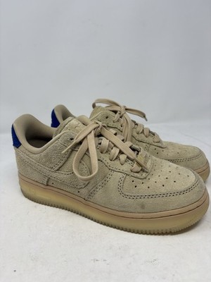Nike Air Force 1 Low '07 LX Grain Suede Beige Gum FN7202-224 Blue Heal Tab Sz 8