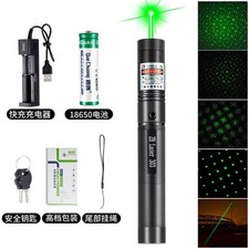 Rechargeable 532nm Visible Beam Light Laser Green Laser Pointer Pen +Battery+USB