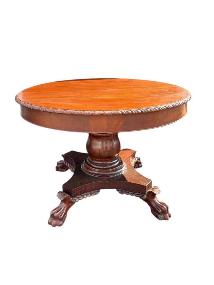 Antique 1930s Empire Style Dining Table (Comes with 2 Leaves) - Image 2 of 4