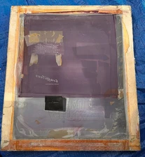 Vintage Silk Screen Printing Frame. Wood, , 22.25" X 19.5" Outside Measurement