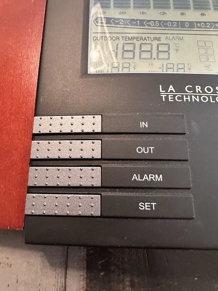La Crosse WS-8025U-AL Weather Station Indoor Outdoor Temp Humidity Moon Phase Al - Image 3 of 4