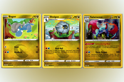 Bagon Shelgon Salamence, Evolution Line, 3 Card Set, Evolving Skies