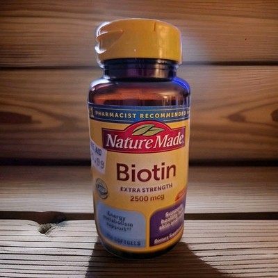    Nature Made Biotin 2500 mcg Value Size | Supports Hair Skin & Nails | NEW...