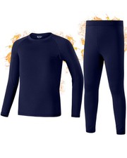 Boys Thermal Underwear Set - Ultra Soft Fleece Lined Long Johns Tops  Bottom...