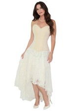 Burleska Womens Long Dress Ivory Wedding Strapless Victorian Gothic Romance