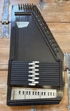 Vtg Autoharp Oscar Schmidt 12 Chord 36 String Black Zither Instrument Auto Harp