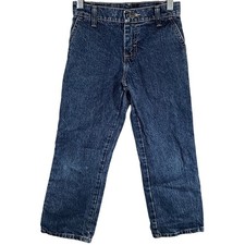 Wrangler Jeans Youth Boys Size 8 Slim Blue Carpenter Style Medium Wash School