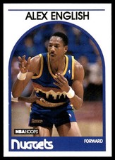 Alex English 1989-90 Hoops #26 Nuggets NBA READ FREE SHIPPING AutographDen