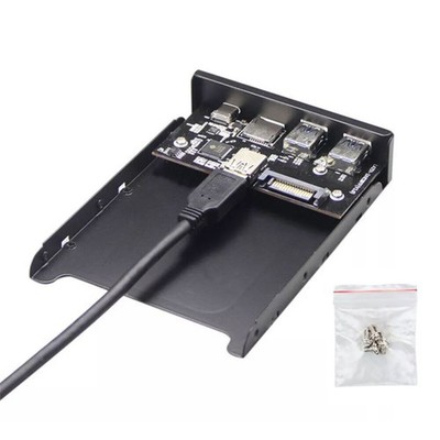 1* Front Panel 20Pin to Type-C USB 3.0 Micro SD/TF 5Gbps DIY USB Docking Station