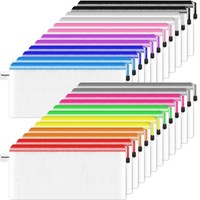 Dokumententasche A6 ReißVerschluss PVC Netzmaterial Wasserdicht 24 StüCk